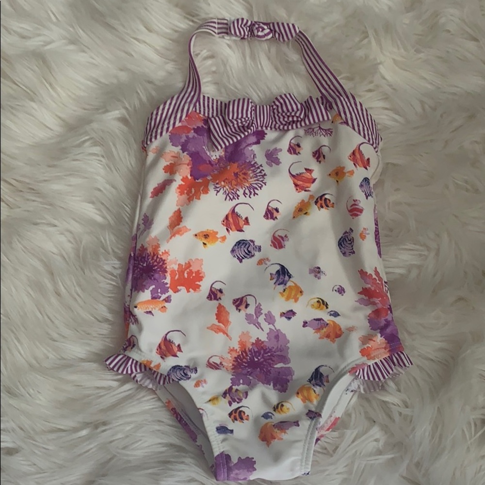 Janie and Jack 12-18 Mo Fish Halter Swimsuit